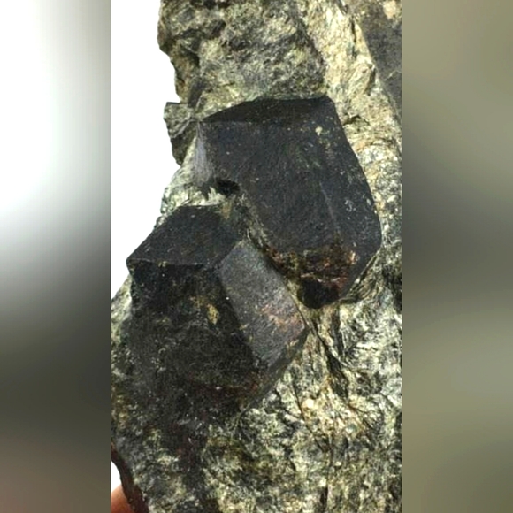 Metamorphic schist, metamorphosis mica, Garnet mica in schist,Opaque garnets - Picture 3 of 6